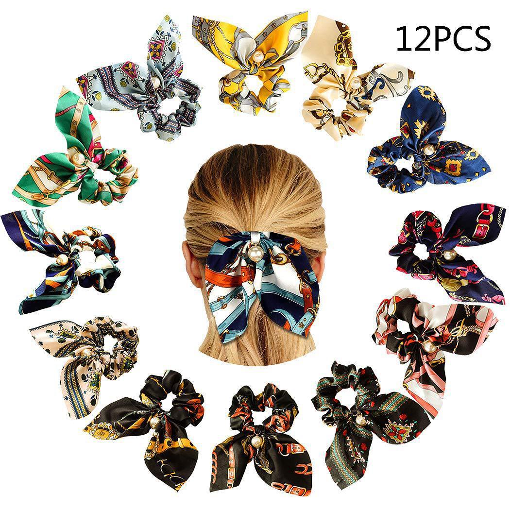 Pearl Pendant Large Intestine Ring Hair Band Women's Hair Knot Knotted Big Bow Hair Rope Pearl Pendant Large Intestine Ring Hair Band Women's Hair Knot Knotted Big Bow Hair Rope